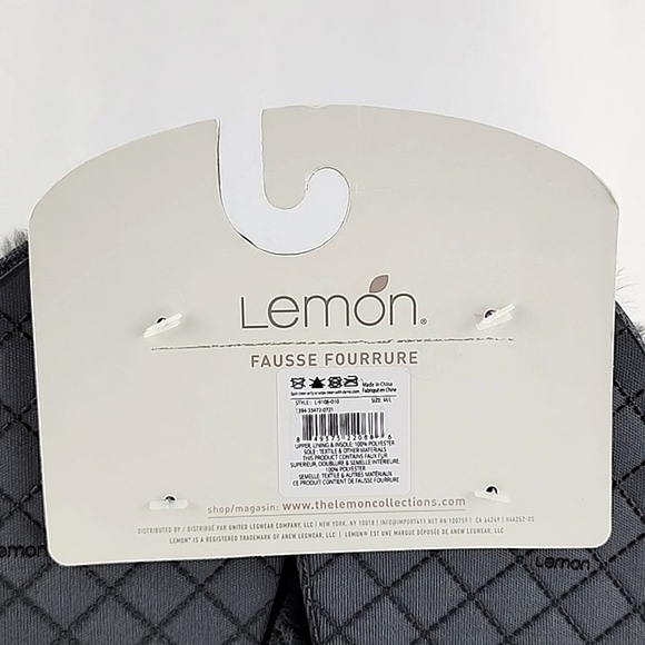 Lemon Women's Waterfront Solid Faux Fur Flip Flop Thong Silver Slippers Size M/L - Picture 9 of 11